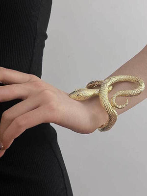 Bracelet géométrique en forme de serpent, couleur unie