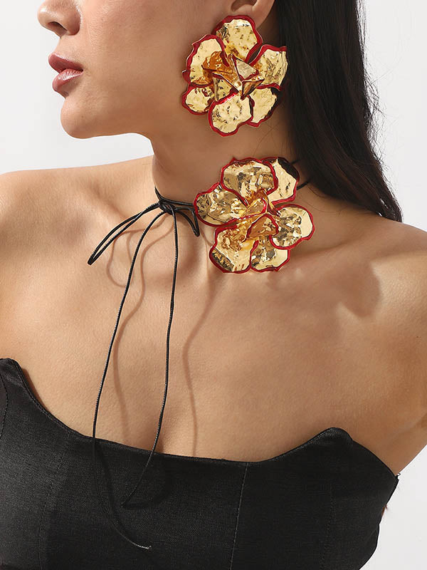 Collier noué en forme de fleur
