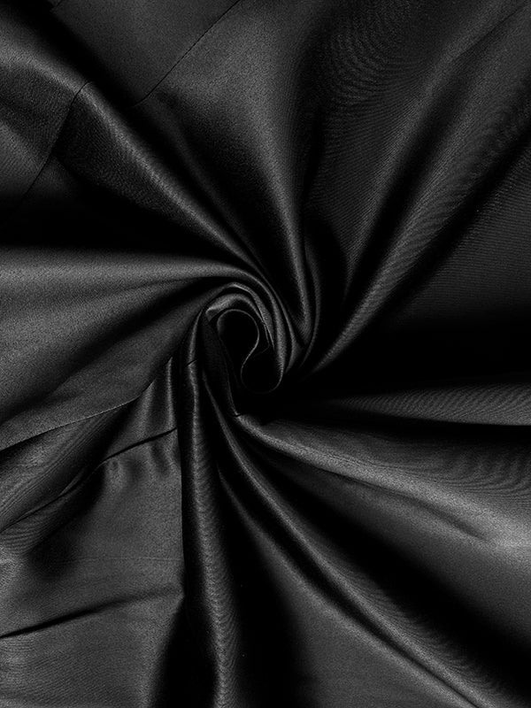 Robe mi-longue à manches courtes, à col en V, couleur unie