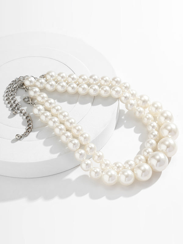 Collier délicat en perles, accessoires pour colliers, deux pièces