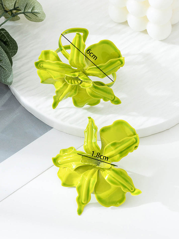 Parure bracelet et bague en forme de fleur