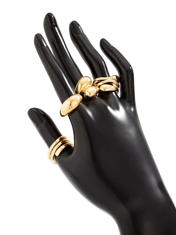 Bague géométrique couleur unie