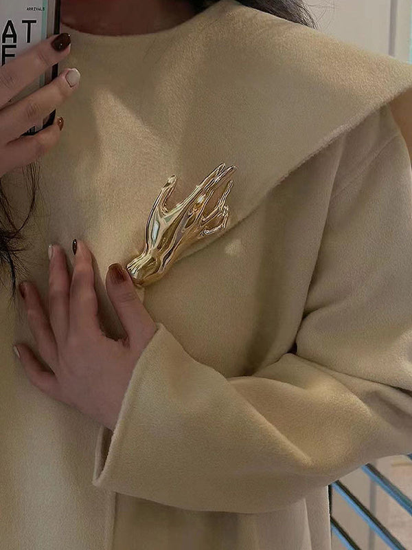Broche géométrique couleur unie