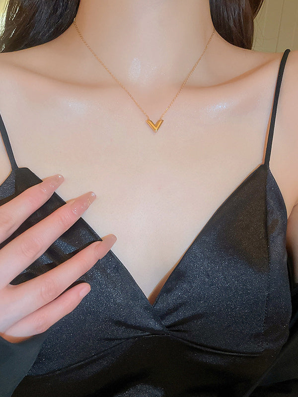 Collier géométrique couleur unie