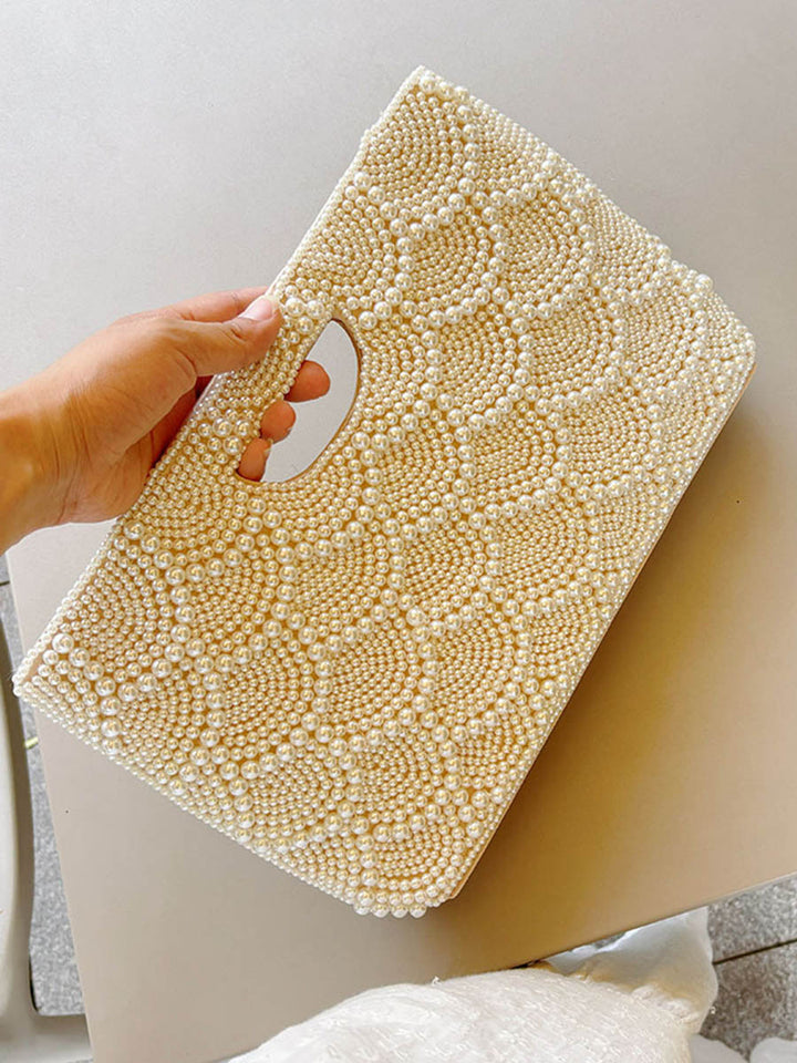 Sac à main géométrique à chaîne, couleur unie