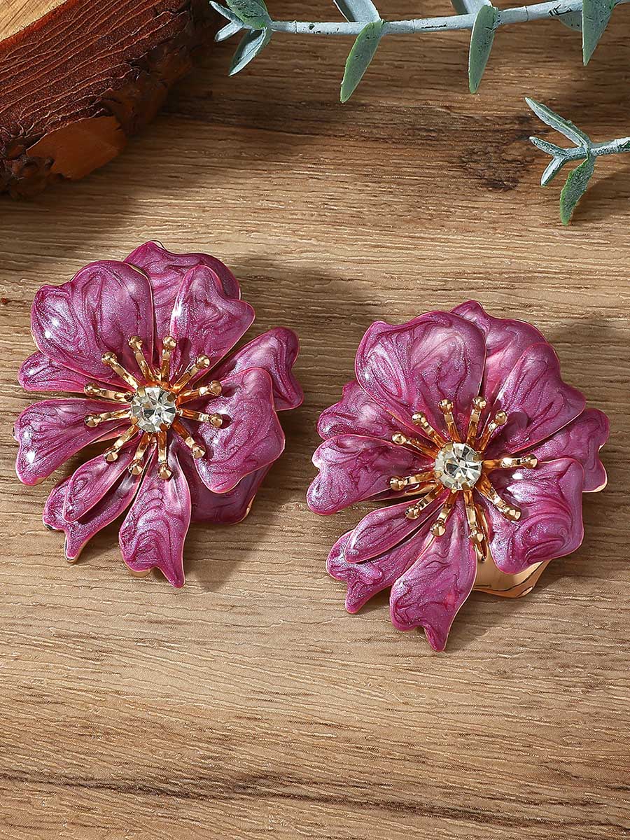 Boucles d'oreilles en forme de fleur