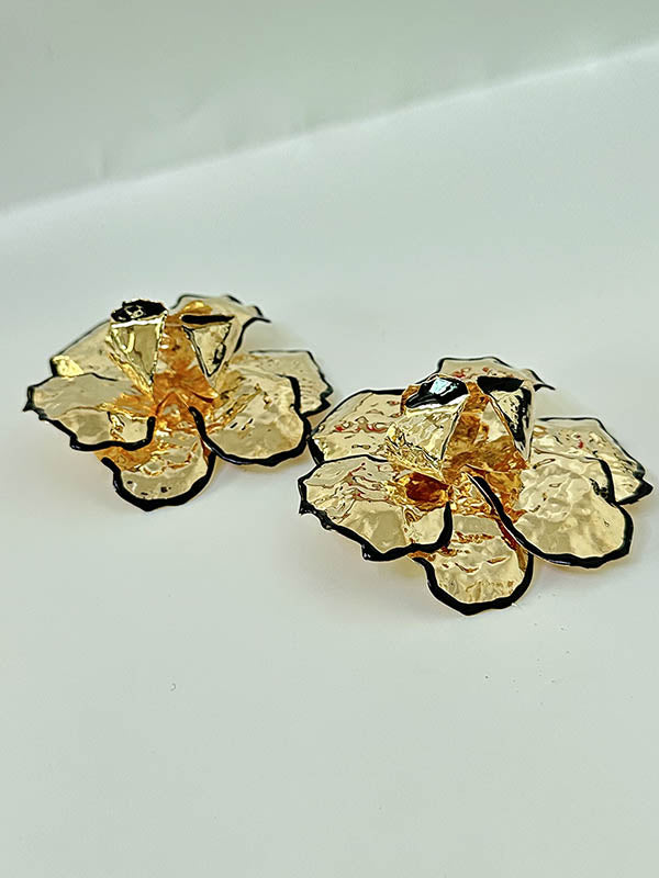 Boucles d'oreilles géométriques en forme de fleur