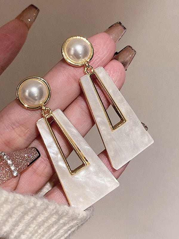 Boucles d'oreilles pendantes géométriques