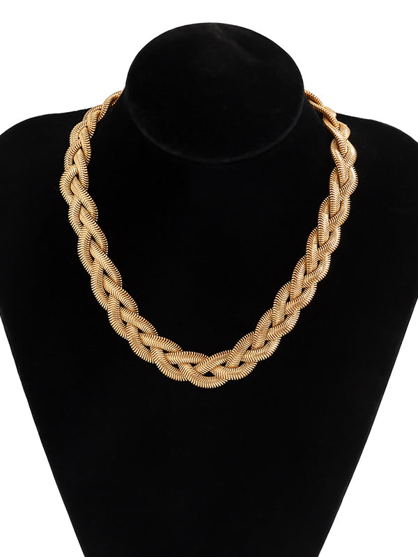 Collier ras du cou réglable en chaîne serpent