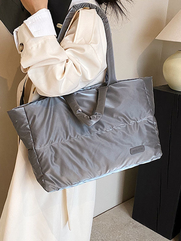 Sac cabas matelassé à empiècements