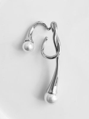 Clip d'oreille géométrique asymétrique Normcore