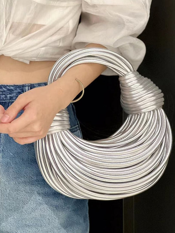 Sac à pompons, couleur unie