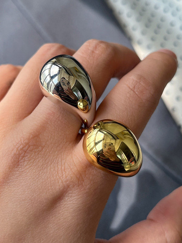Bague géométrique couleur unie