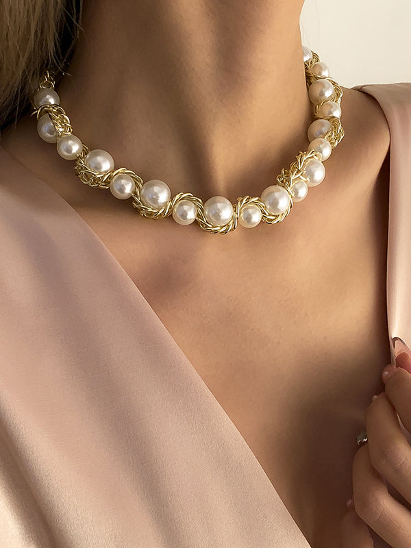Collier géométrique à perles