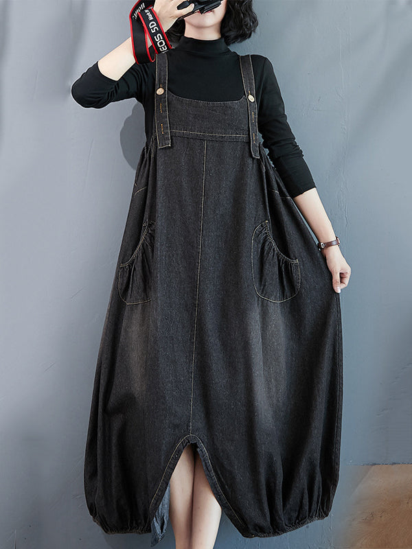 Robe simple boutonnée en jean