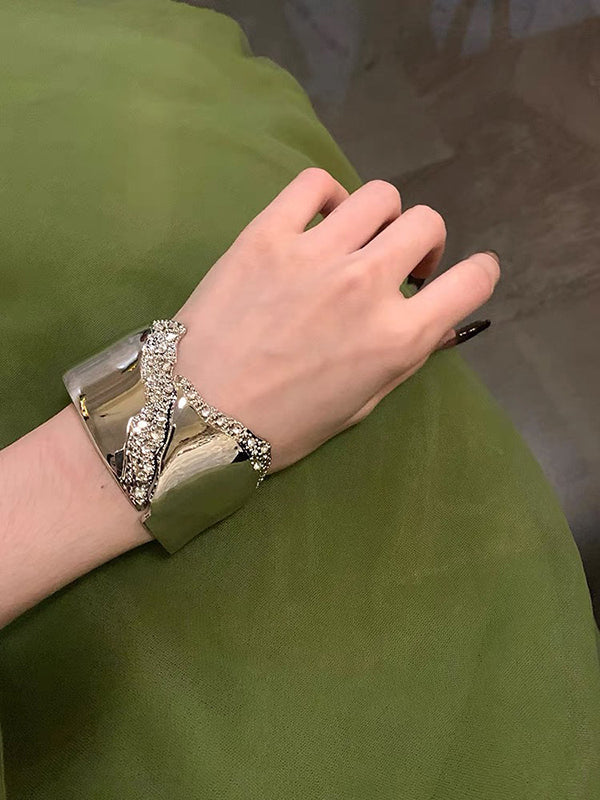Bracelet géométrique normcore, à strass
