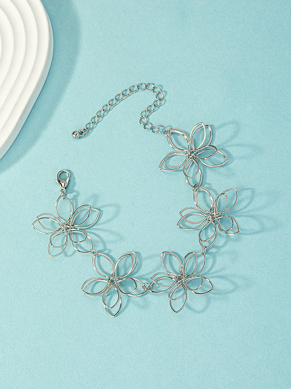 Bracelet ajouré en forme de fleur