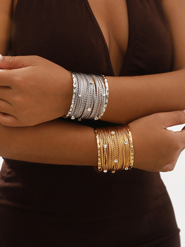 Bracelet géométrique à strass