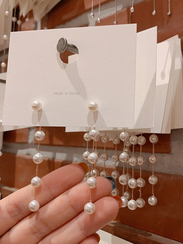 Accessoires de boucles d'oreilles à pampilles à empiècements à géométrie de mode