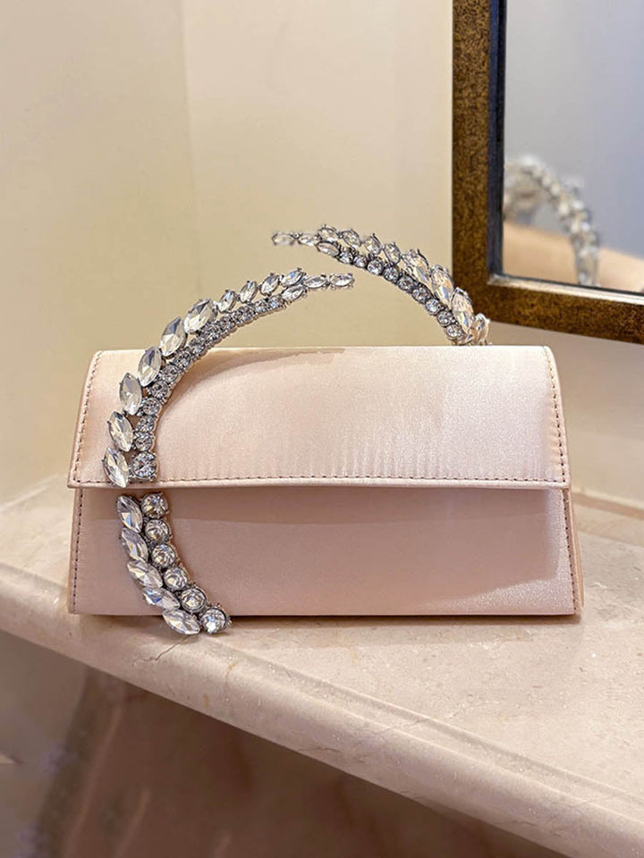 Sac à main géométrique à strass