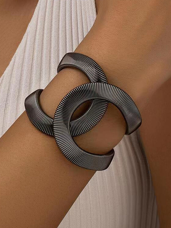 Bracelet réglable ajouré à chaîne, taille ronde