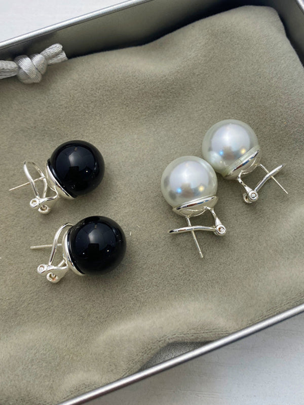 Accessoires de boucles d'oreilles en perles d'imitation géométriques