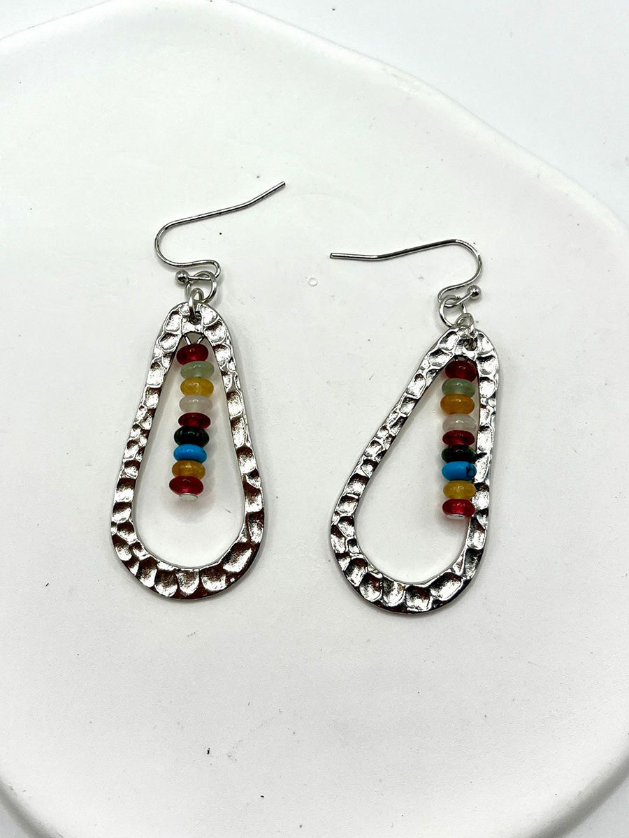 Boucles d'oreilles perlées en forme de goutte