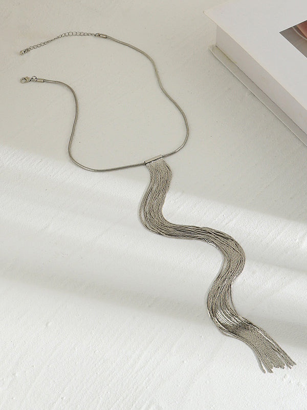 Collier ajouré couleur unie