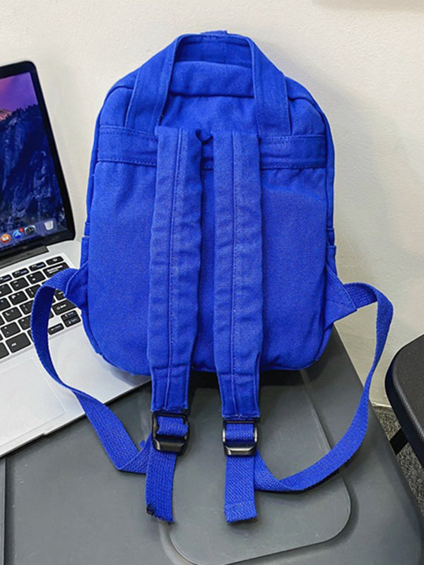 Sac à dos simple et décontracté en toile de 5 couleurs