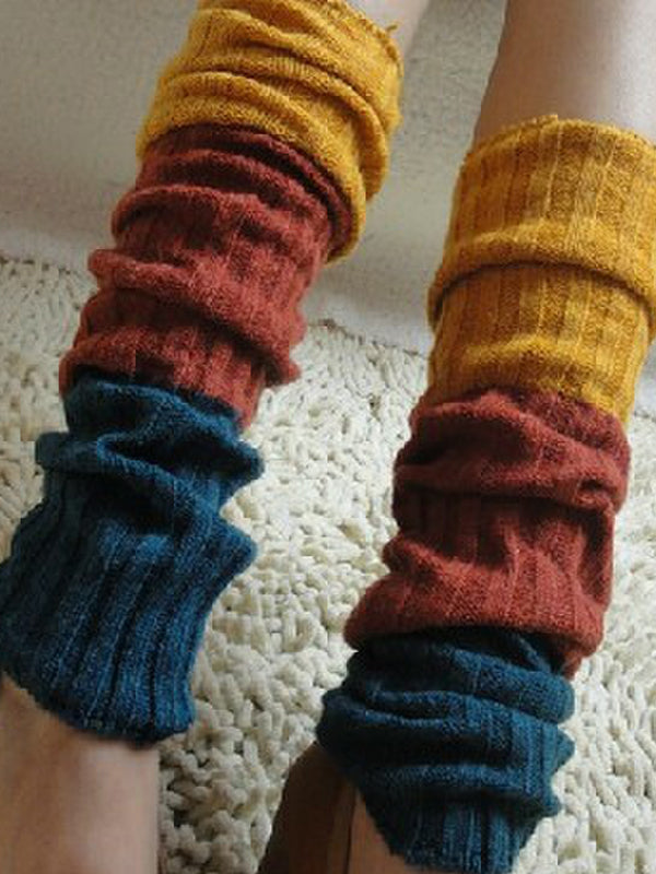 Jambières décontractées couleur contrastée