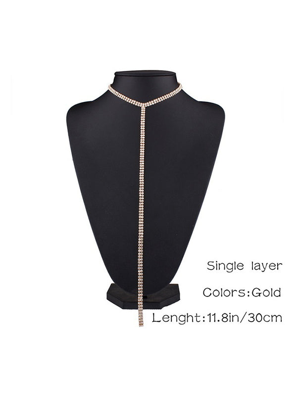 Collier tendance, normcore, à strass