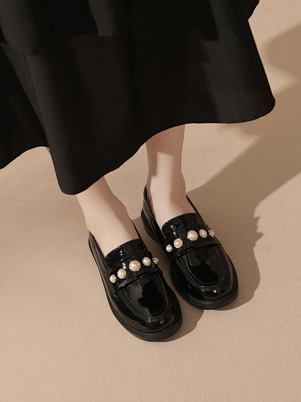 Mocassins fendus à bout rond