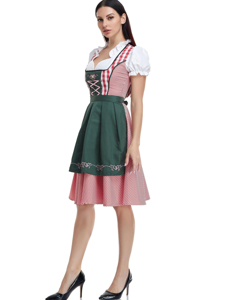 Robe Dirndl Oktoberfest Femme Vert Olive