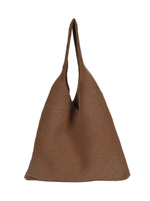 Sacs de couleur unie Sac à main tissé