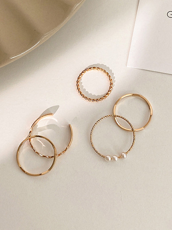 Bague simple décontractée géométrique chic