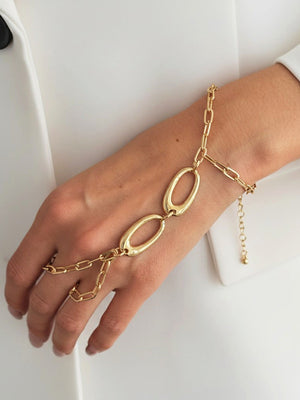 Bracelet géométrique à chaîne