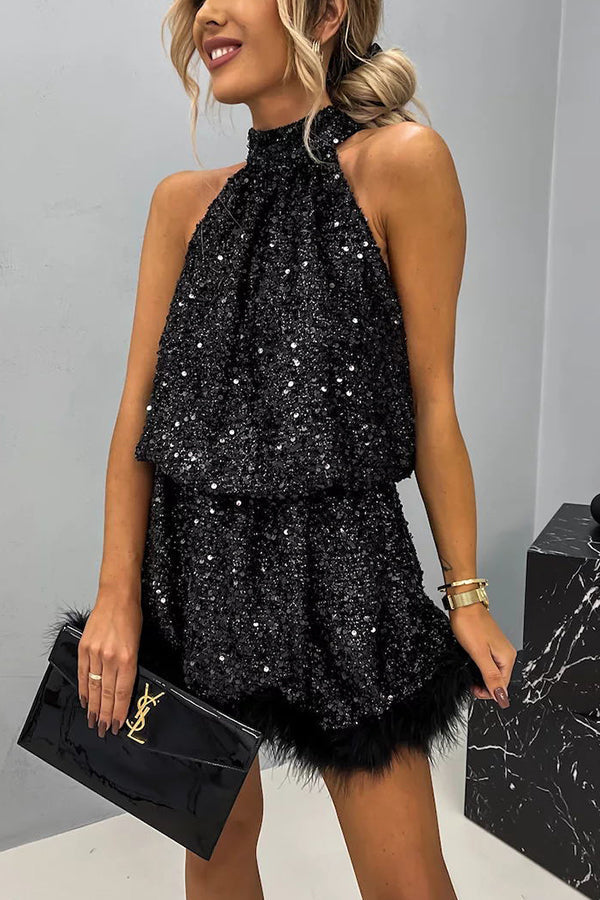 Zara | Robe Mini à Col Halter Découpée