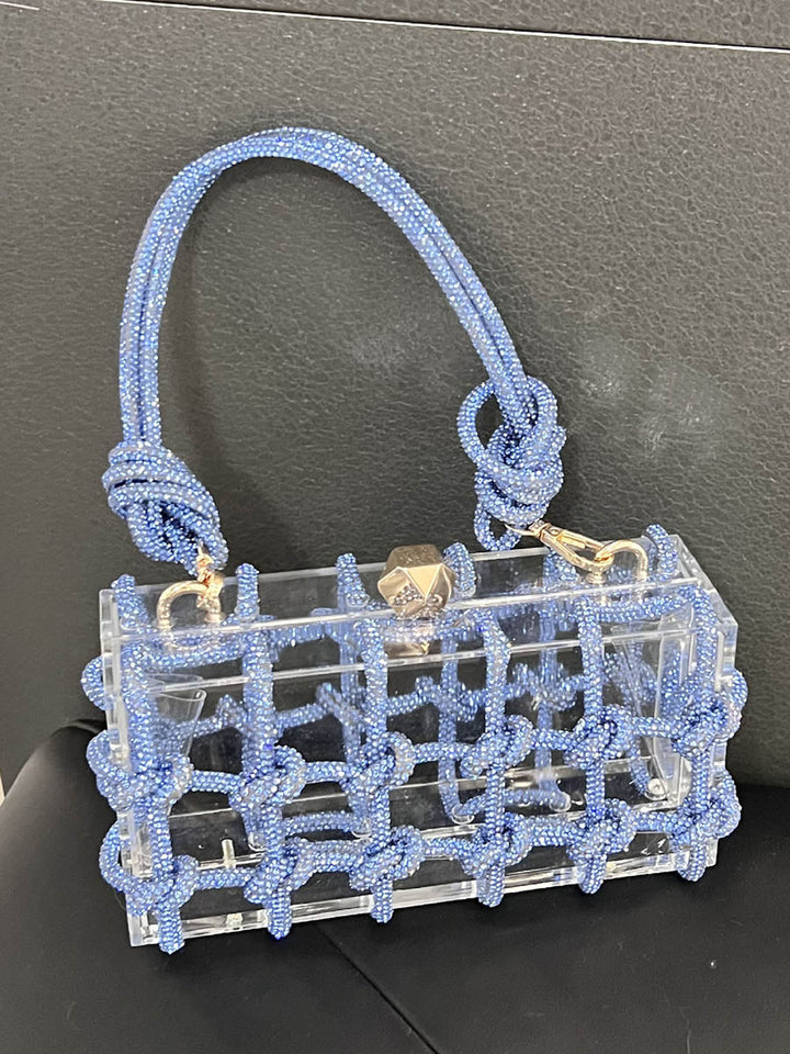 Sac besace brillant géométrique