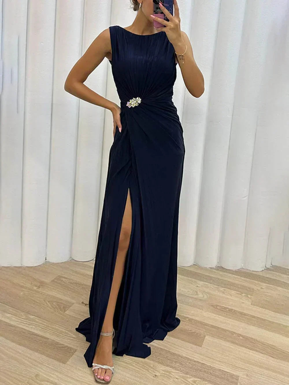 Olive | Robe de mariée maxi plissée