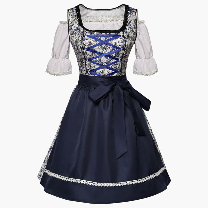 Robe dirndl fleuri pour femmes - Oktoberfest 2025