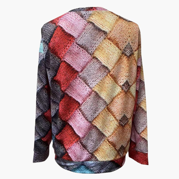 Pull en tricot à motifs pour femmes