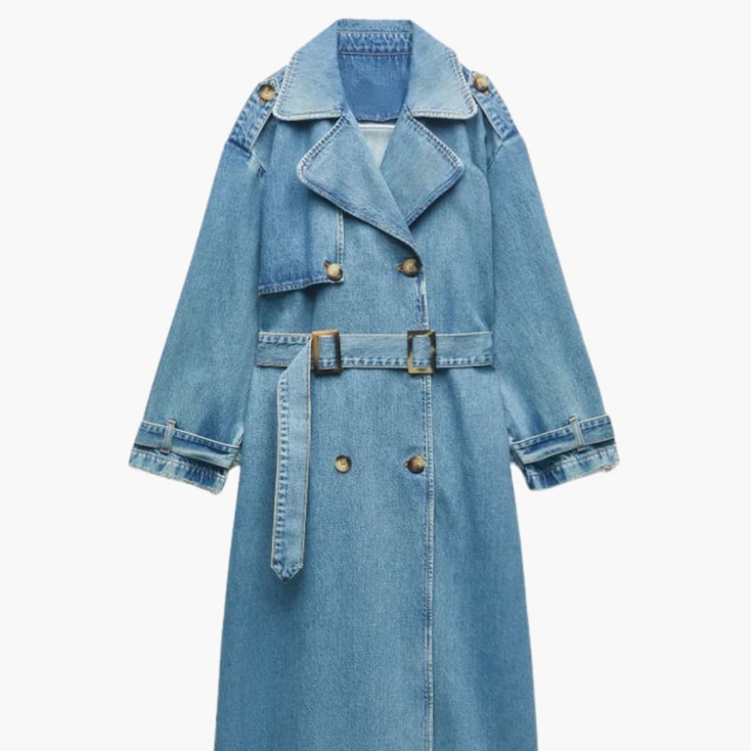 Trench-coat long avec ceinture pour femmes