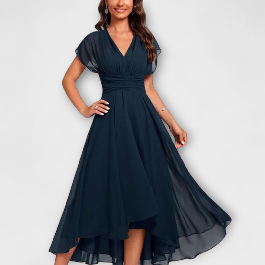 Valerie | Robe Maxi Élégante avec Décolleté en V Fluide