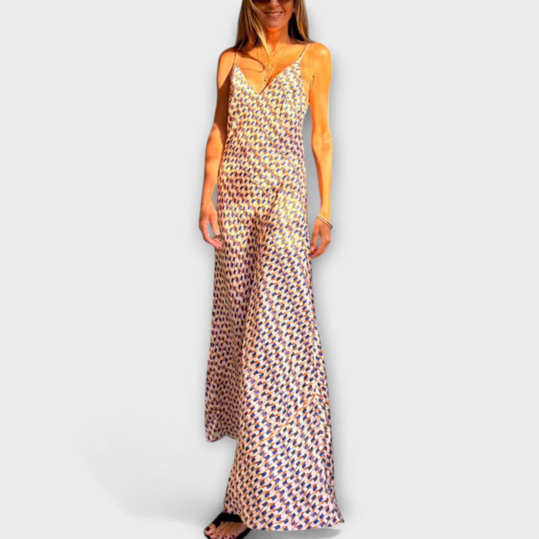 Tove - Robe maxi à imprimé géométrique chic