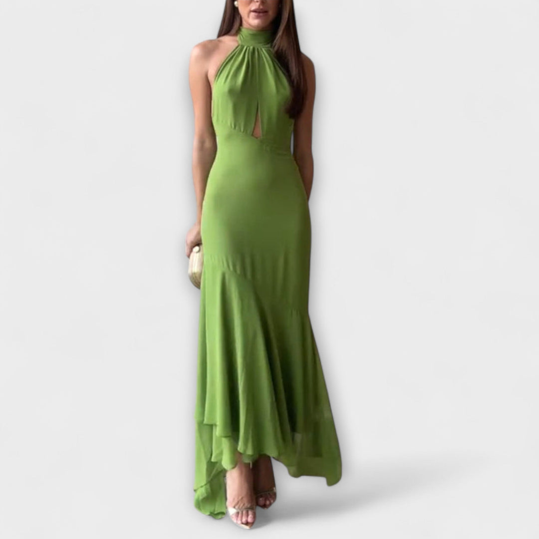Elodie - Robe maxi asymétrique élégante