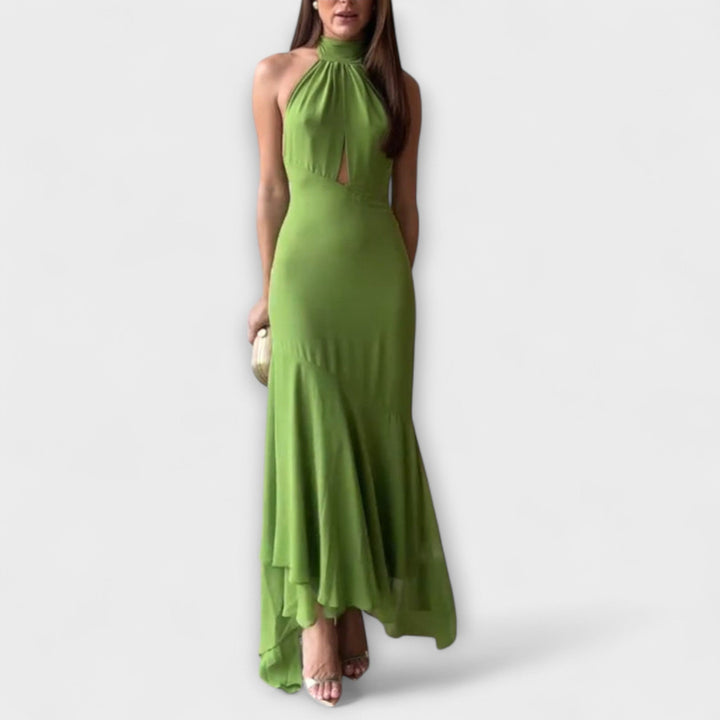 Elodie - Robe maxi asymétrique chic
