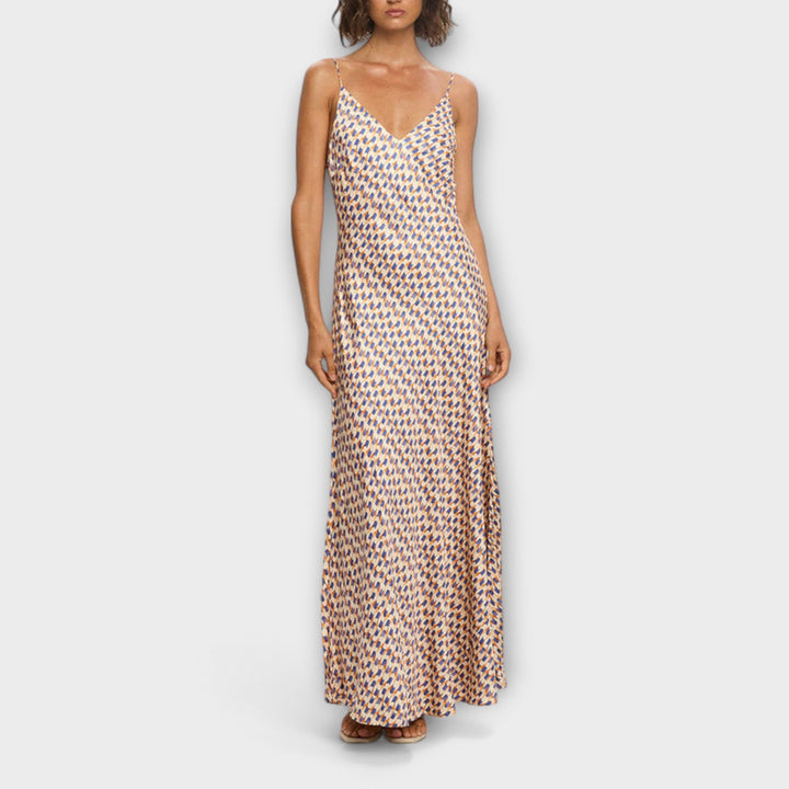 Tove - Robe maxi à imprimé géométrique chic