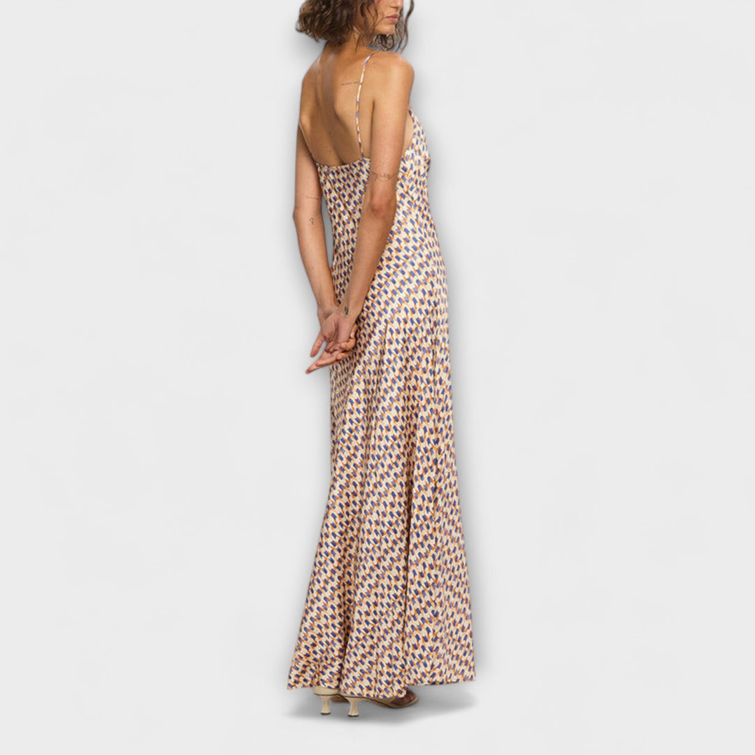 Tove - Robe maxi à imprimé géométrique chic
