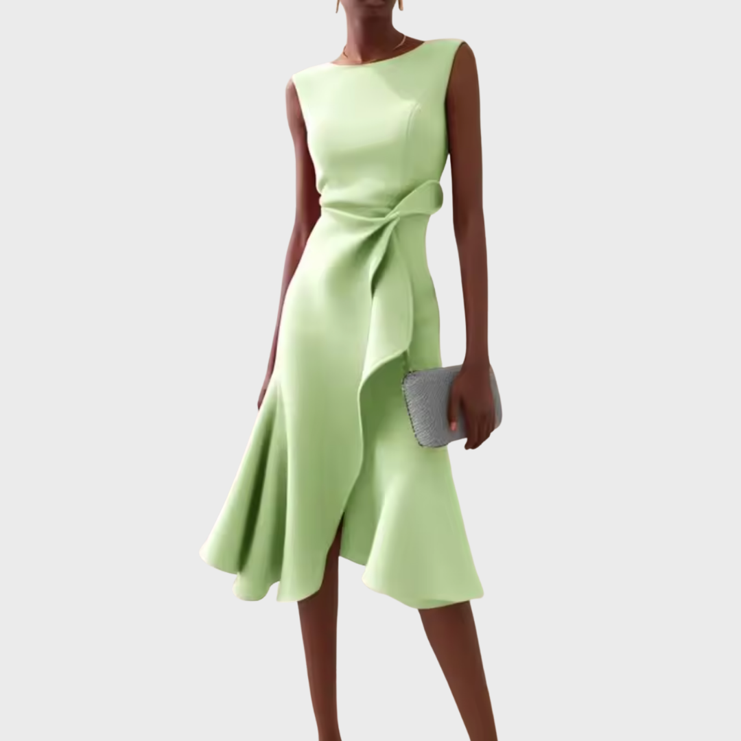 Elfriede | Robe Midi Sans Manches Drapée Asymétrique – Midi Drapée Asymétrique 2026