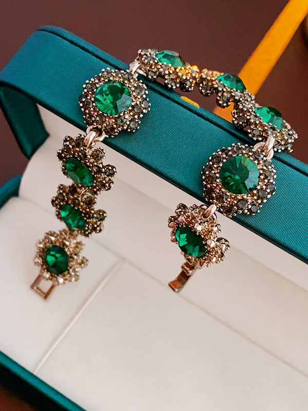Bracelet géométrique à strass
